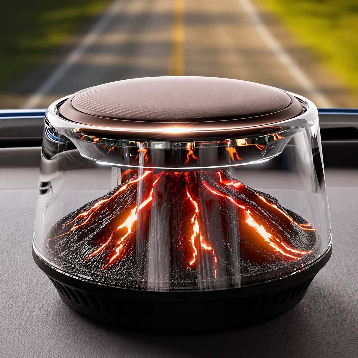Eriva High-End Car Aromatherapy Diffuser Volcano Iceberg View Cloud Fog Decorative Interior Air Purifier for Vehicle