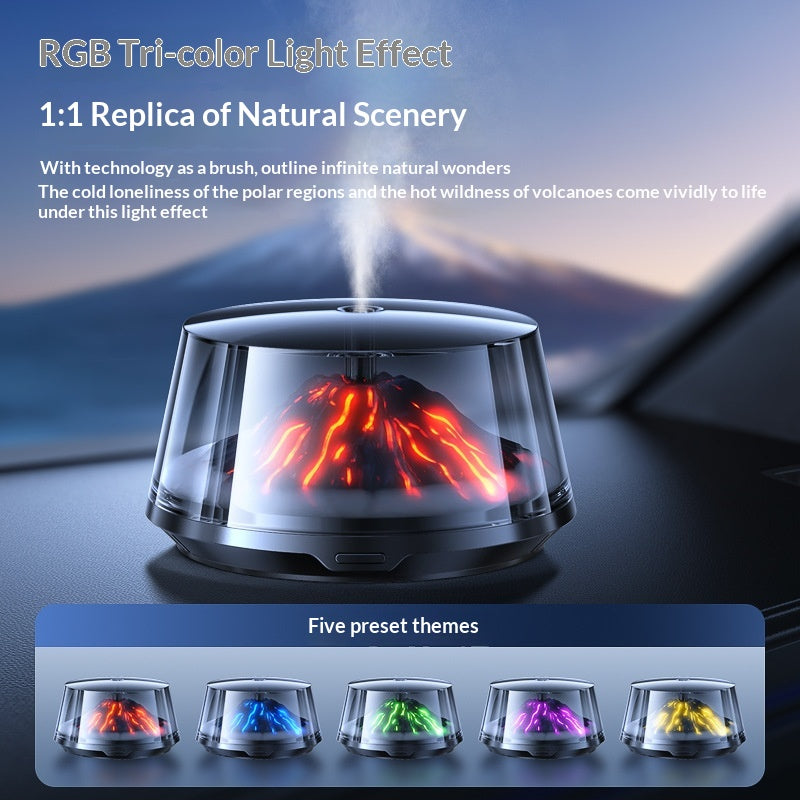 Eriva High-End Car Aromatherapy Diffuser Volcano Iceberg View Cloud Fog Decorative Interior Air Purifier for Vehicle